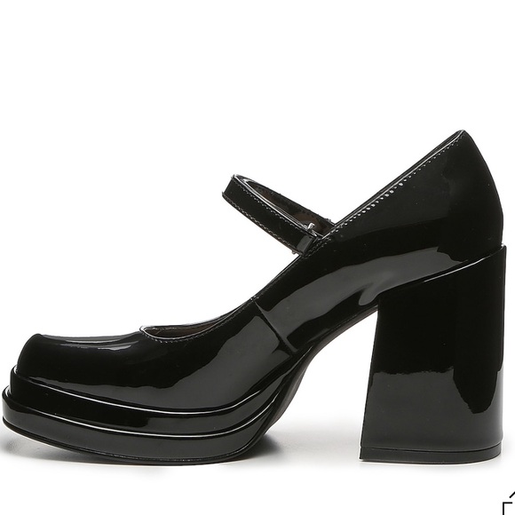 Steve Madden Nylo platform Mary Jane pump. Black patent like style, size 7.5. - Picture 2 of 11